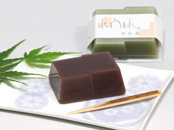 水ようかん・抹茶水ようかん(御菓子司 双味庵)